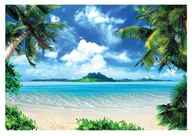 Fototapety - Fototapeta PLAŻA 3D MORZE PALMY Na Ścianę 368x254 - miniaturka - grafika 1