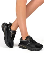 Sneakersy damskie - Guess Sneakersy buty damskie MICOLA BLACK-36 - miniaturka - grafika 1