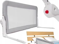 Zabezpieczenia dla dzieci - Barierka Osłona Ochronna Do Łóżka Otwierana 200 Cm Szara - miniaturka - grafika 1