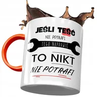 Kubki - Kubek Pomarańczowy dla Teścia Teściunia na Prezent z Nadrukiem ze Zdjęciem+ Opakowanie na prezent (wzór 01) - miniaturka - grafika 1