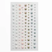 Zabawki kreatywne - Perły samoprzylepne Mocca cream 100szt - Dalprint - miniaturka - grafika 1