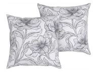 Poszewki na poduszki - LIVARNO home Poszewki na poduszki z bawełny renforcé, 2 sztuki, 40 x 40 cm (Biały/szary) - miniaturka - grafika 1