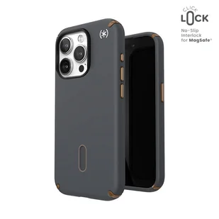 Speck Presidio2 Pro ClickLock & MagSafe - Etui iPhone 15 Pro (Charcoal Grey/Cool Bronze) - Etui i futerały do telefonów - miniaturka - grafika 1