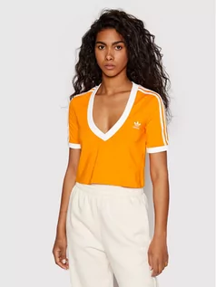 Koszulki i topy damskie - Adidas T-Shirt adicolor Classics HC2029 Pomarańczowy Slim Fit - grafika 1
