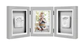 Ramki na zdjęcia - Pearhead, Ramka składana na zdjęcie i odcisk rączki i stópki 3w1, Szara - miniaturka - grafika 1