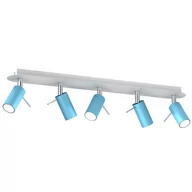 Lampy sufitowe - Milagro Lampa sufitowa PRESTON BLUE/WHITE 5x mini GU10 MLP7625 - miniaturka - grafika 1