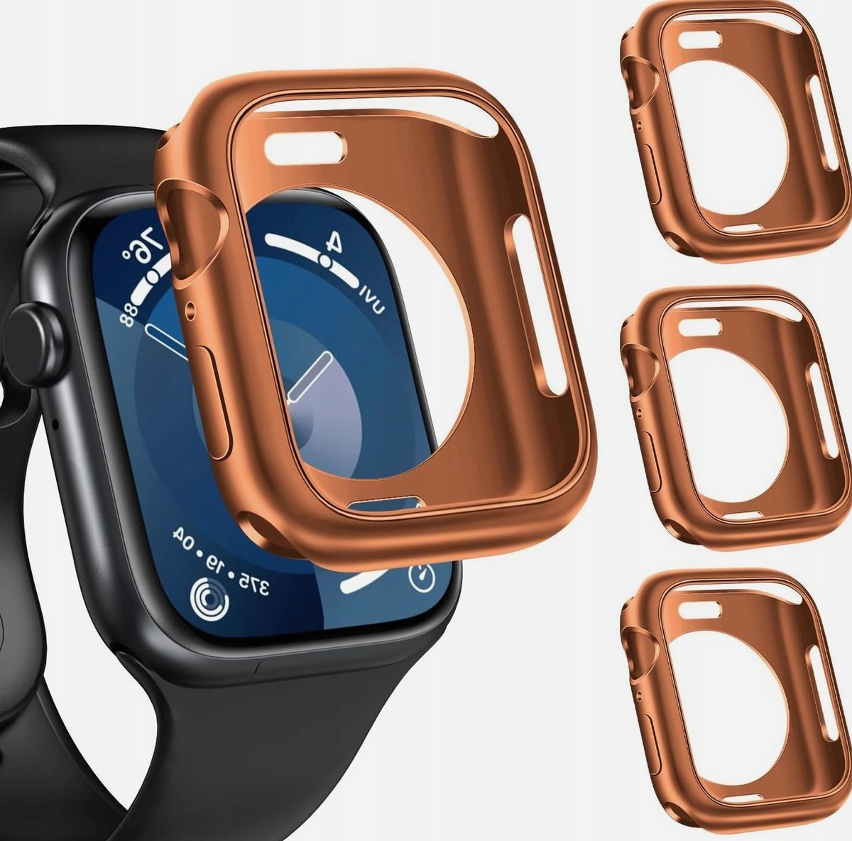 Etui 3 sztuki 40mm 41mm do smartwatcha nakładka ochronna silikon