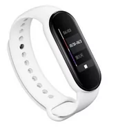 Akcesoria do smartwatchy - Zamienna Silikonowa Opaska Pasek Do Xiaomi Mi Band 5 / 6 Biały - miniaturka - grafika 1