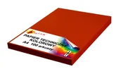 Szkolne artykuły papiernicze - Papier techniczny A4 160g czerwony ciemny 50 arkuszy - miniaturka - grafika 1