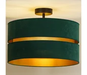 Lampy sufitowe - Duolla - Żyrandol natynkowy DUO 1xE27/15W/230V śr. 40 cm zielony/złoty - miniaturka - grafika 1