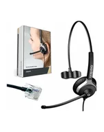 Słuchawki bluetooth - GEQUDIO 1-nauszny zestaw suchawkowy do Unify z kablem - miniaturka - grafika 1