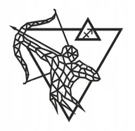 Puzzle - DREWNIANE PUZZLE 3D DEKORACJA ŚCIENNA ZNAK ZODIAKU STRZELEC DO ZŁOŻENIA - miniaturka - grafika 1