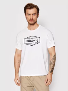 Koszulki męskie - Billabong T-Shirt Trademark C1SS62 BIP2 Biały Regular Fit - grafika 1