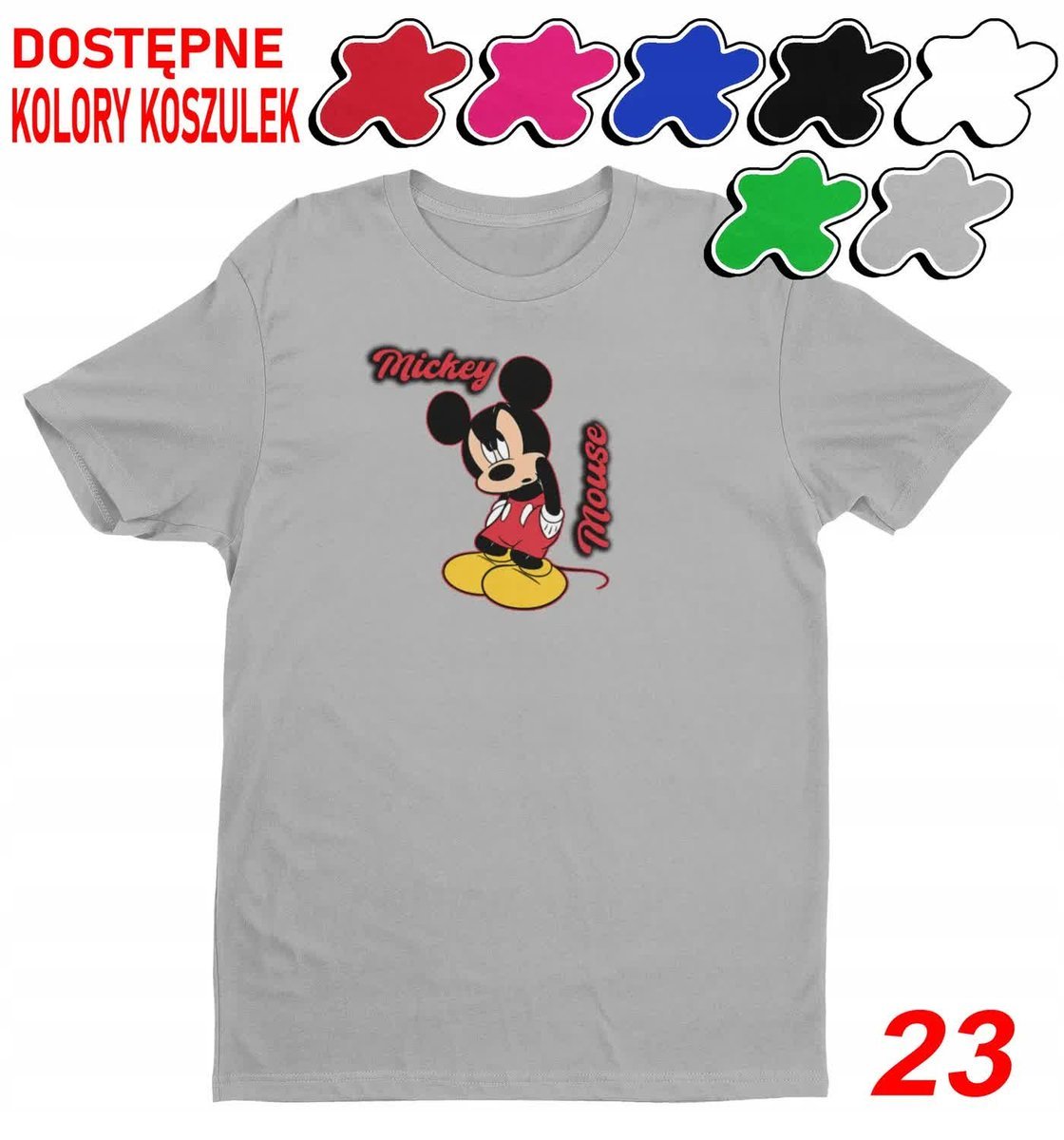 Dziecięca Koszulka Z Nadrukiem Duży Wybór Myszka Miki Różne -L 146-152