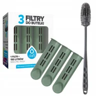 Wkłady filtrujące - 3x Filtr do butelki filtrującej Dafi szałwiowy + szczoteczka do mycia - miniaturka - grafika 1
