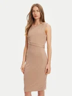 Sukienki - Guess Sukienka codzienna W5YK27 KAQL2 Brązowy Regular Fit - miniaturka - grafika 1