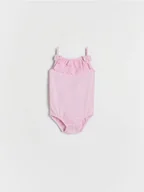 Body dla niemowląt - Reserved - Body z ażurowym zdobiniem - pastelowy róż - miniaturka - grafika 1