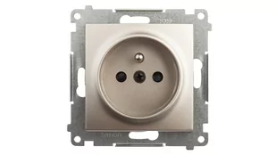 LEDart pojedyncze z uziemieniem złoty metalik DGZ1Z.01/44 Kontakt Simon54 - Gniazdka elektryczne - miniaturka - grafika 1