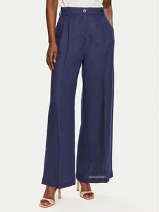 ViCOLO Spodnie materiałowe TB0793 Granatowy Relaxed Fit - Spodnie damskie - miniaturka - grafika 1