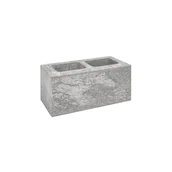 Cegły, pustaki, bloki - ZIEL-BRUK Bloczek słupkowy 40.4x20x20 cm kremowo-szary Shot - miniaturka - grafika 1
