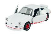 Samochody i pojazdy dla dzieci - Welly 1973 Porsche 911 Carrera Rs 2.7 Biało-Czerwony 1:34 Samochód Nowy Metalowy Model - miniaturka - grafika 1