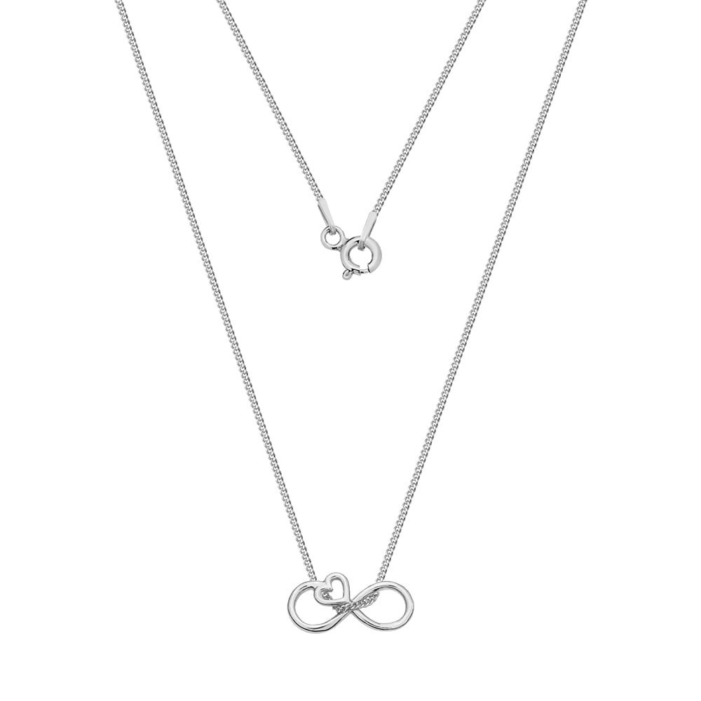 MYNESS Naszyjnik z nieskończonością z sercem