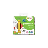 Masy plastyczne - GDD, Plastelina szkolna okrągła Happy Color, 6 szt. - miniaturka - grafika 1