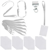 Przybory szkolne - Identyfikator pionowy holder kieszonka A6 115x150mm + smycz 90cm x 20kpl - miniaturka - grafika 1