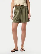 Spodenki damskie - Pieces Szorty materiałowe Anora 17148783 Zielony Regular Fit - miniaturka - grafika 1