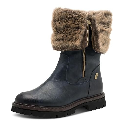 Marco Tozzi Damskie 2-26633-45 modne kozaki, granatowe, 41 EU, grantowy, 41 EU