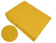 Prześcieradła - Prześcieradło frotte z gumką grube Bielbaw 200x220 żółte - miniaturka - grafika 1