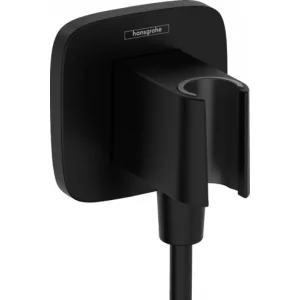 HANSGROHE 26887670 FixFit Q przyłącze węża z uchwytem prysznicowym, czarny matowy - Akcesoria do armatury i ceramiki - miniaturka - grafika 1