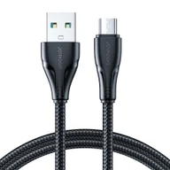 Kable - Joyroom kabel USB - micro USB 2.4A Surpass Series do szybkiego ładowania i transferu danych 2 m czarny (S-UM018A11) - miniaturka - grafika 1
