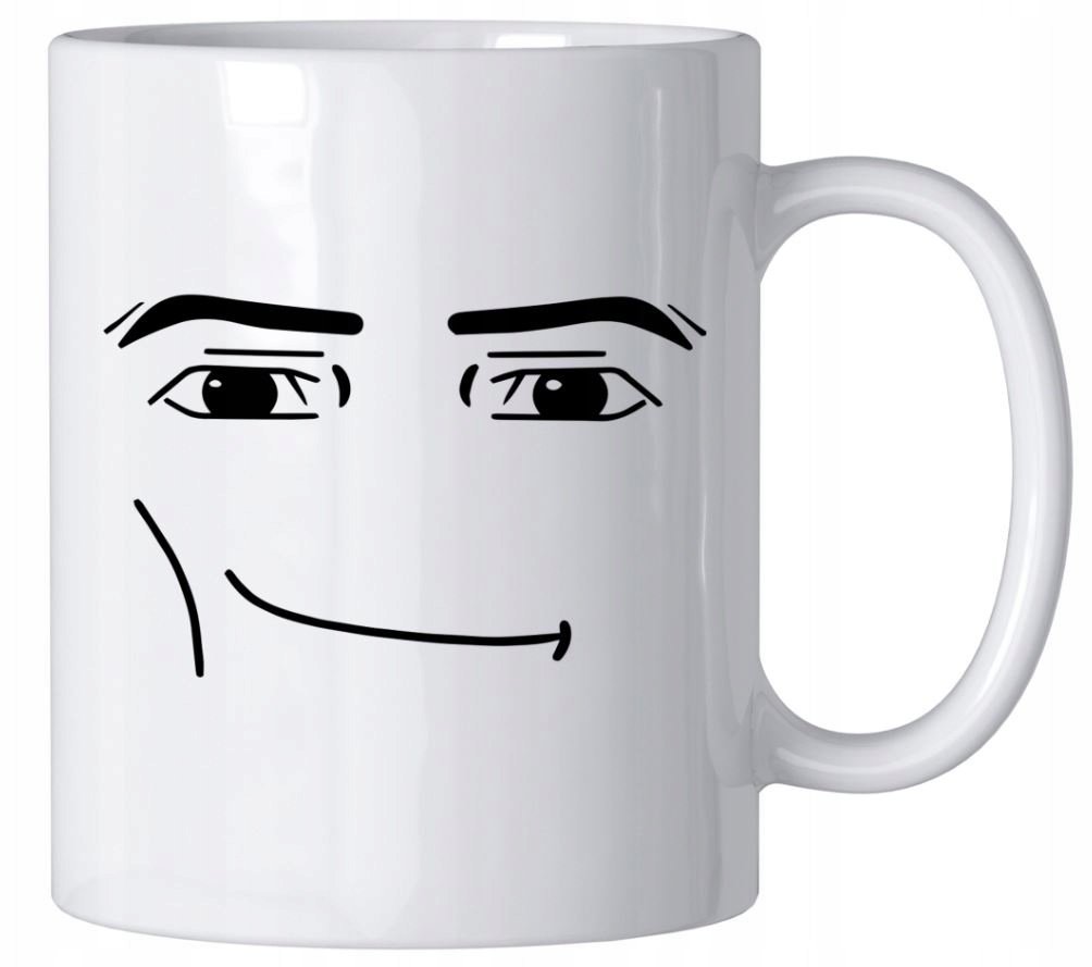 KUBEK MAN FACE ROBLOX MINA ŚMIESZNY UPOMINEK ŻART