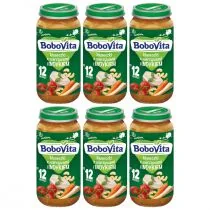 BoboVita Kluseczki z warzywami i indykiem po 12 miesiącu zestaw 6 x 250 g - Dania dla dzieci - miniaturka - grafika 1