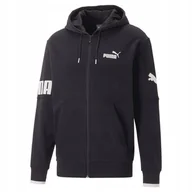 Bluzy męskie - PUMA BLUZA POWER COLORBLOCK FZ TR 67332701 r L - miniaturka - grafika 1