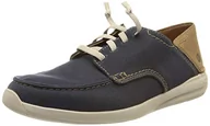 Trampki męskie - Clarks Męskie tenisówki Gorwin, granatowe, 10 UK - miniaturka - grafika 1
