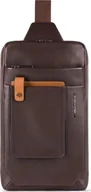 Teczki i aktówki - Piquadro Piquadro, Tallin, Leather, Bag, Mono Sling, Brown, For Men, 20 x 33 x 5 cm For Men - miniaturka - grafika 1