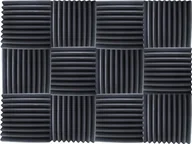 Inne akcesoria studyjne - DNA AM4 BK panel akustyczny zestaw 12 szt. czarny samoprzylepna pianka mata wygłuszająca - miniaturka - grafika 1