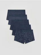 Majtki damskie - Reserved - 5 pack bokserek Classic - granatowy - miniaturka - grafika 1