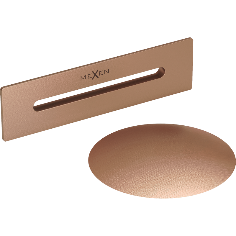 Mexen Uni korek z przelewem do wanny wolnostojącej, miedź szczotkowana - 5100-65
