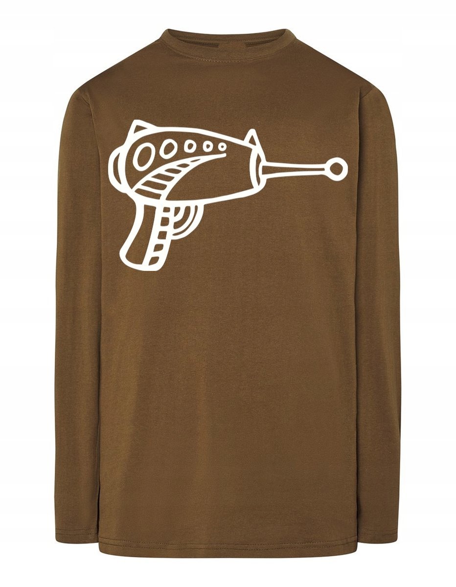 Longsleeve męski fajny nadruk BROŃ BLASTER r.L