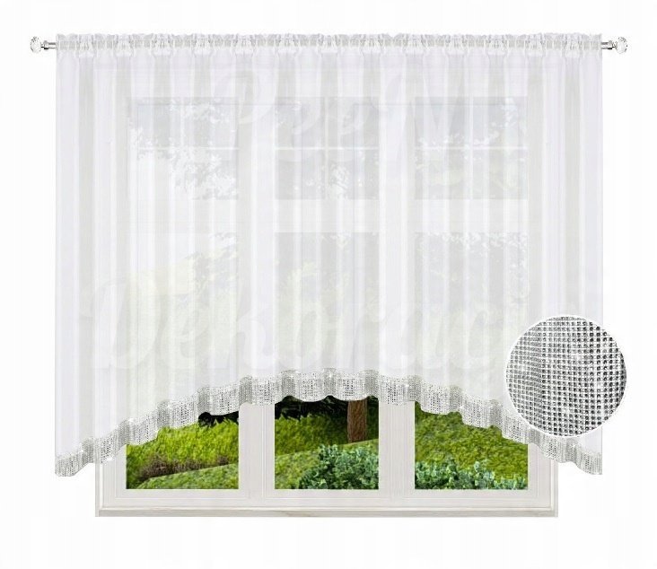 FIRANA GOTOWA WOAL 400x120 FIRANY BIAŁA CYRKONIE