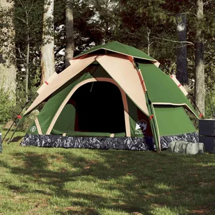 The Living Store Namiot turystyczny - 5-os. - zielony - szybkie rozkładanie - Namiot - Namioty i tipi dla dzieci - miniaturka - grafika 1