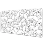 Podkładki na biurko - Mata ochronna na biurko Szkicowany buldog 90x45 cm - miniaturka - grafika 1