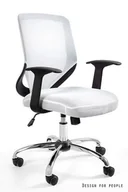 Fotele i krzesła biurowe - UniqueMeble Fotel biurowy, Mobi, biały - miniaturka - grafika 1