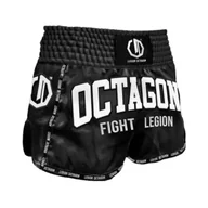 Spodnie sportowe męskie - Octagon Spodenki Kickboxing/Muay Thai Legion Script PREMIUM Black/White - miniaturka - grafika 1
