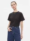 Koszulki i topy damskie - Calvin Klein T-Shirt Metallic Micro Logo T Shirt K20K206967 Czarny Regular Fit - miniaturka - grafika 1