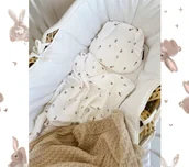 Otulacze - Otulacz Muślinowy 150X200Cm Beżowe Króliczki Lullalove - miniaturka - grafika 1