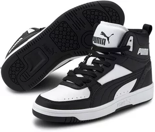 Sneakersy młodzieżowe wysokie Puma Rebound JOY Jr junior czarne (374687-01) - Sneakersy damskie - miniaturka - grafika 1